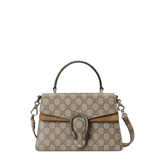 GUCCI Dionysus Canvas With Leather Shoulder Bag Top handel small