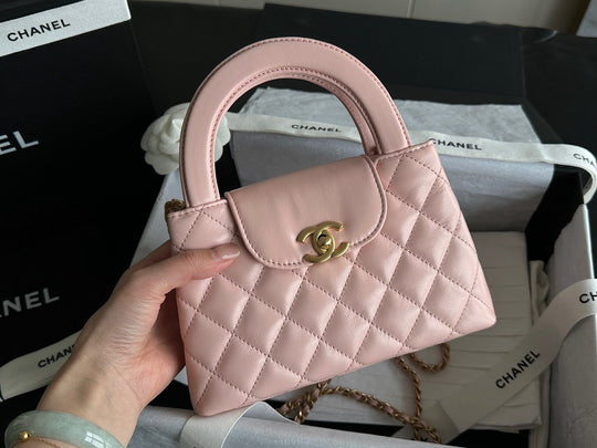 Chanel Kelly Top Handle Bag pink small