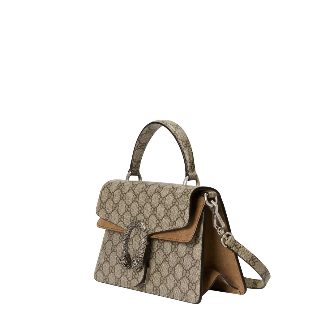 GUCCI Dionysus Canvas With Leather Shoulder Bag Top handel small
