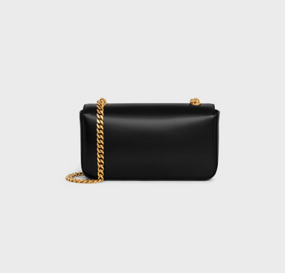 CELINE CHAIN SHOULDER BAG CLAUDE WITH STRASS CLOSURE in shiny calfskin