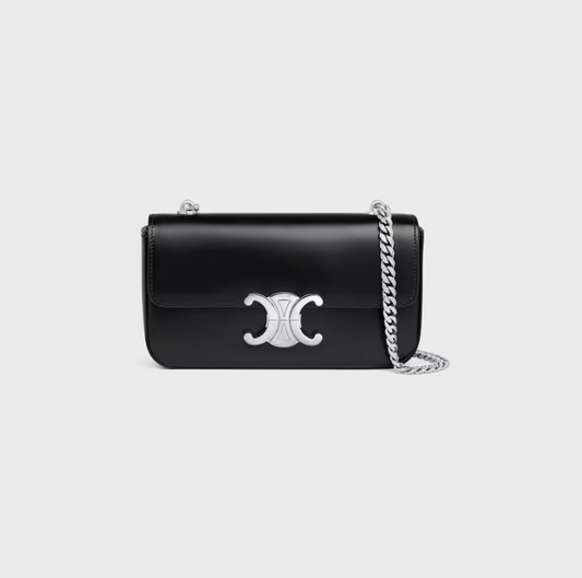 CELINE CHAIN ​​SHOULDER BAG CLAUDE in shiny calfskin