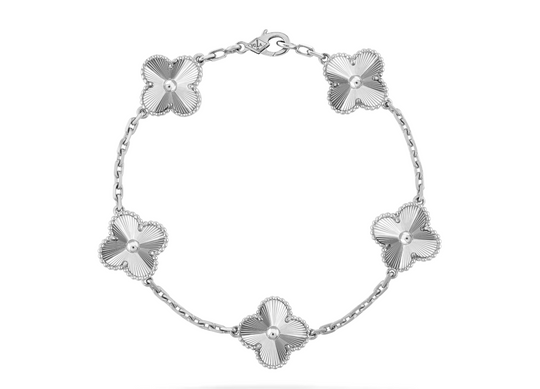 Vintage Alhambra Bracelet, 5 Motifs silver 925
