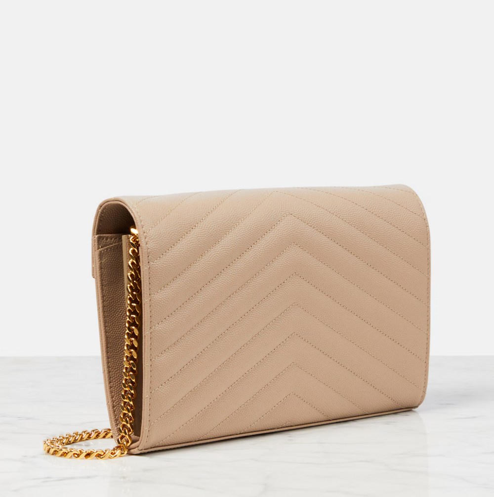Cassandra Envelope Chain Wallet Beige