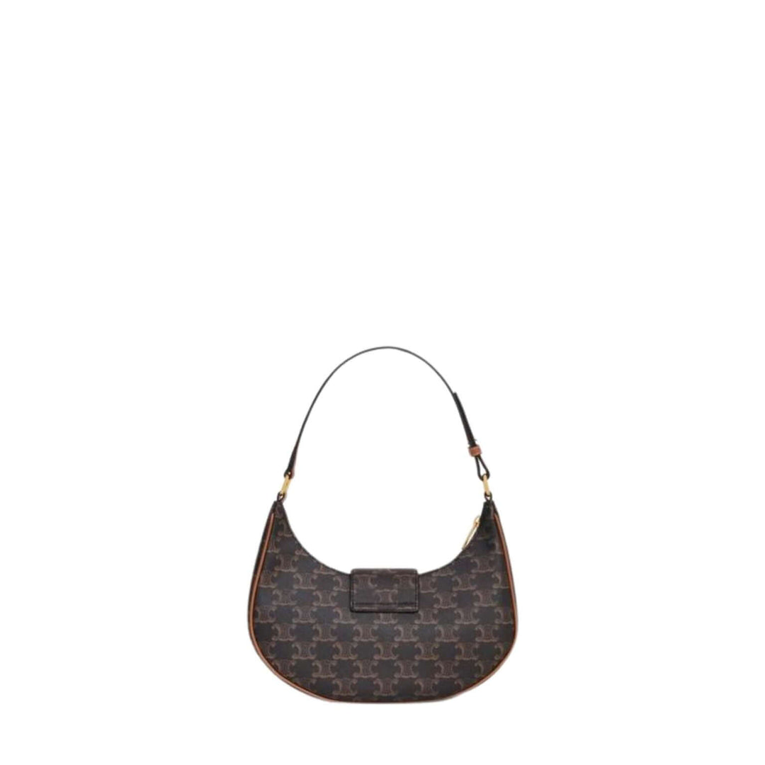 Celine Ava Triomphe Bag Medium brown with logo