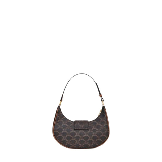 Celine Ava Triomphe Bag Medium brown with logo