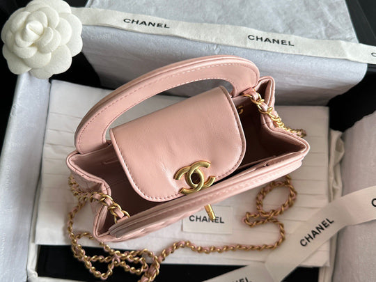 Chanel Kelly Top Handle Bag pink small