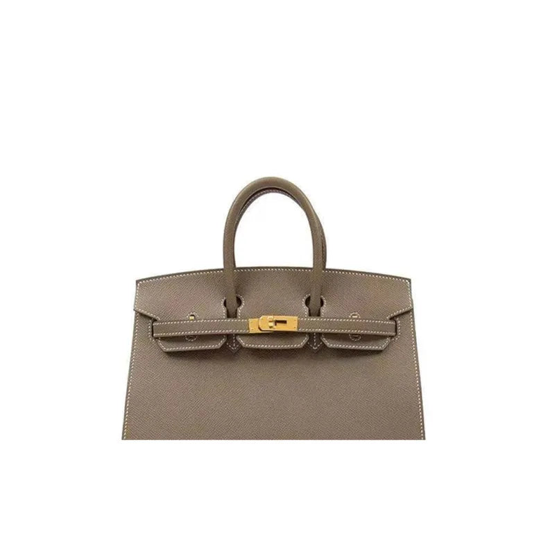 HERMES Birkin Bag Etoupe Elephant Gray epson Leather Handbag (20,25,30,35)  gold hardware