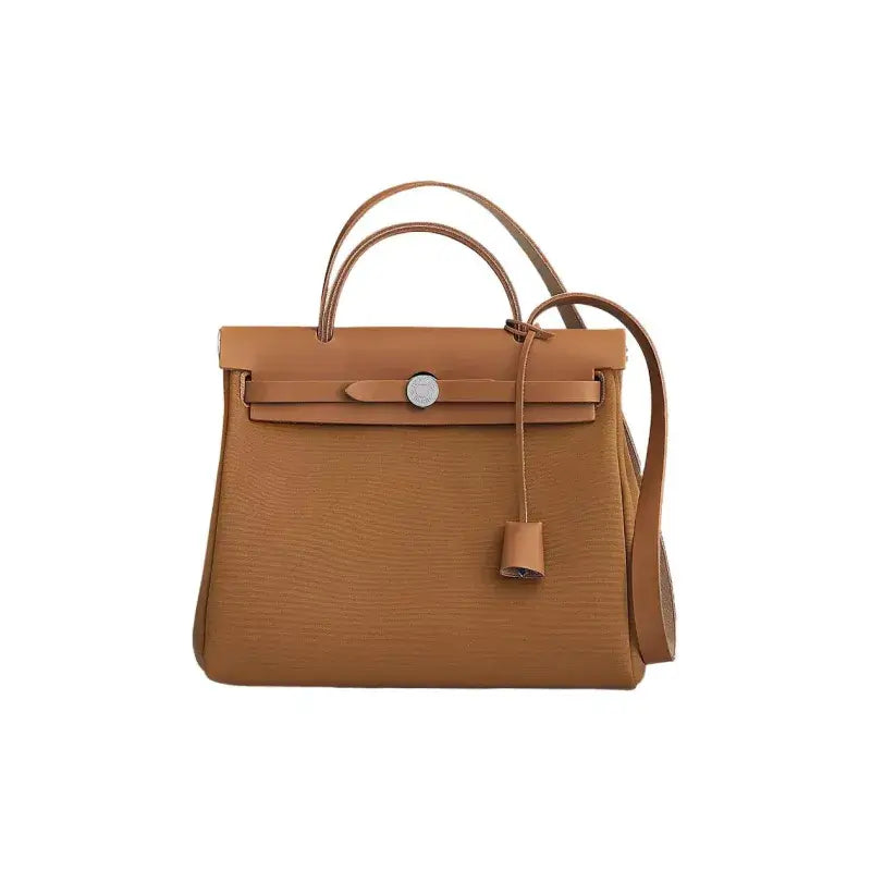 Herbag Zip 31 Fauve and Chai canvas luxury bag for women with stylish brown tones and modern design, perfect everyday handbag.