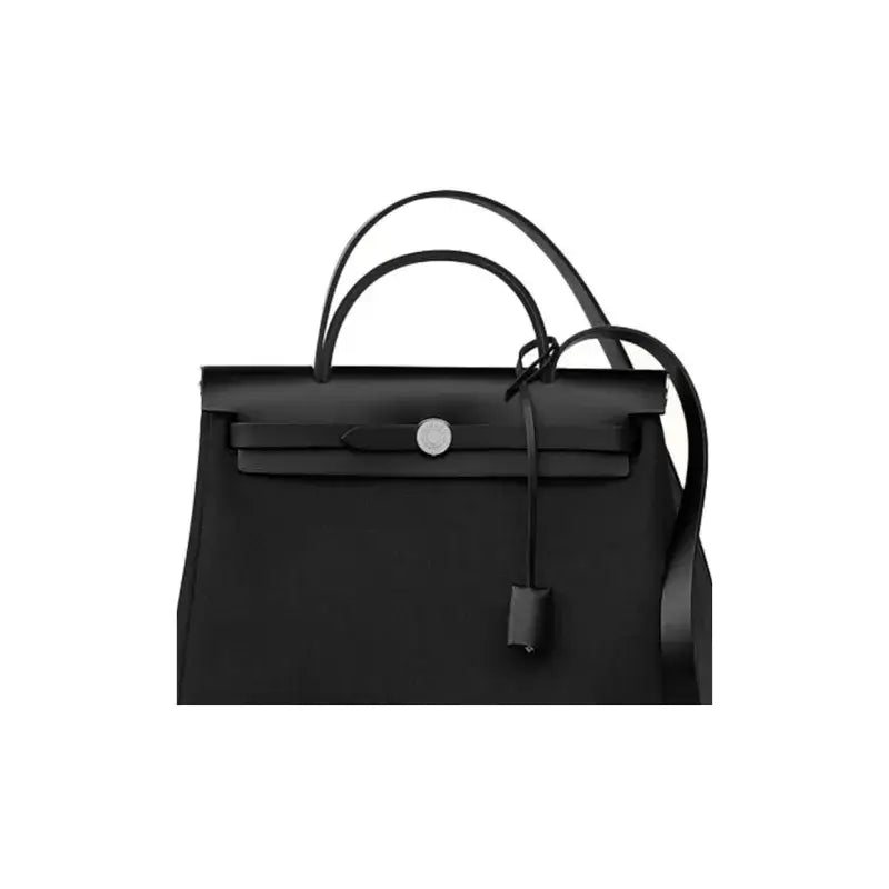 Hermes Herbag 31 black luxury bag for women featuring modern design and high-quality materials, perfect as a stylish everyday bag.