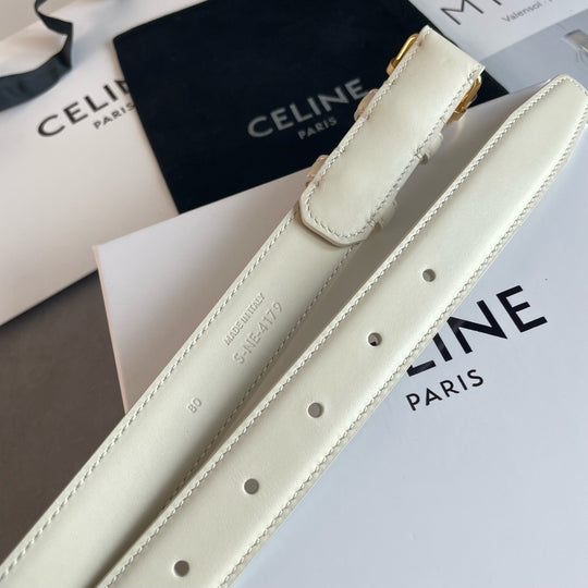 TRIOMPHE belt white gold hardware