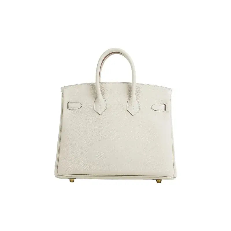 Hermes Birkin 25 Bag in milkshake white togo leather, a luxury bag for women, perfect everyday accessory.