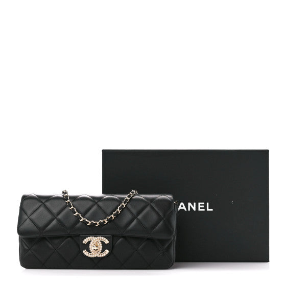 Chanel clutch with chain bag large