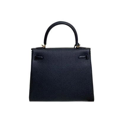 HERMES Kelly 25  navy blue Togo leather Bag Handbag (20,25,28,32) gold hardware