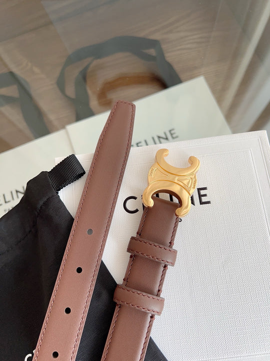 dark brown belt gold hardware