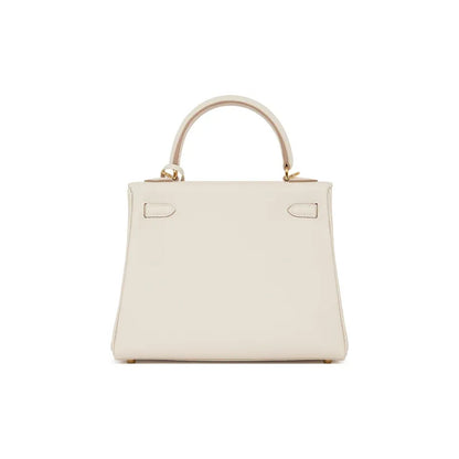 HERMES Kelly 25 cream Togo leather Bag Handbag (20,25,28,32)