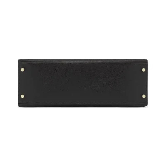 Hermès Kelly 25 Epsom leather black luxury bag for women, elegantly handcrafted, perfect for any stylish occasion.