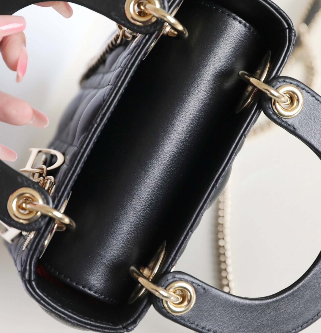 Mini Lady Dior Bag black with chain