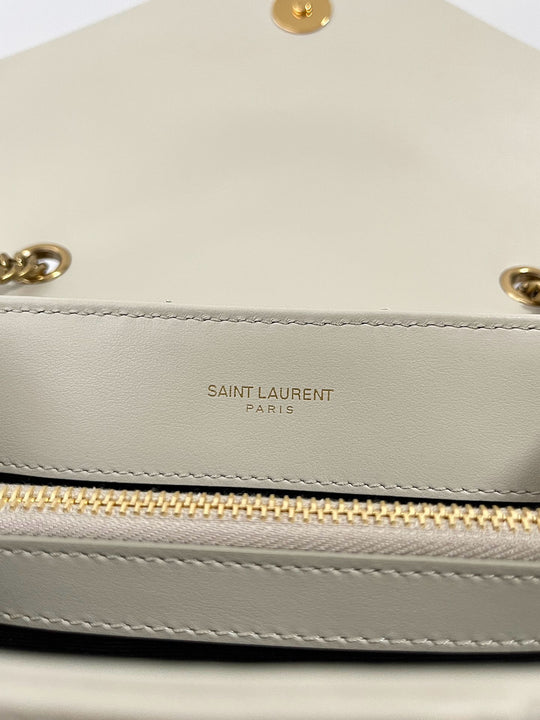 Saint laurent Loulou Shoulder Bag small white
