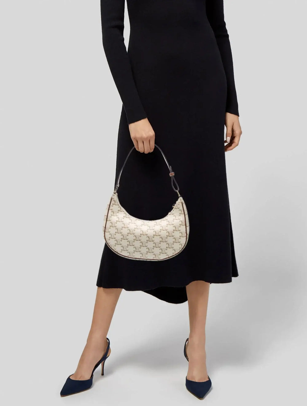 Celine Ava Bag small white with logo