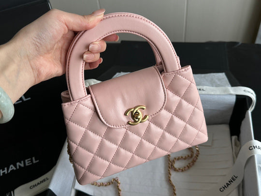 Chanel Kelly Top Handle Bag pink small