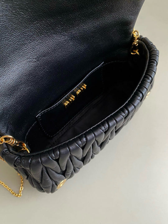 Matelassé nappa leather mini-bag
