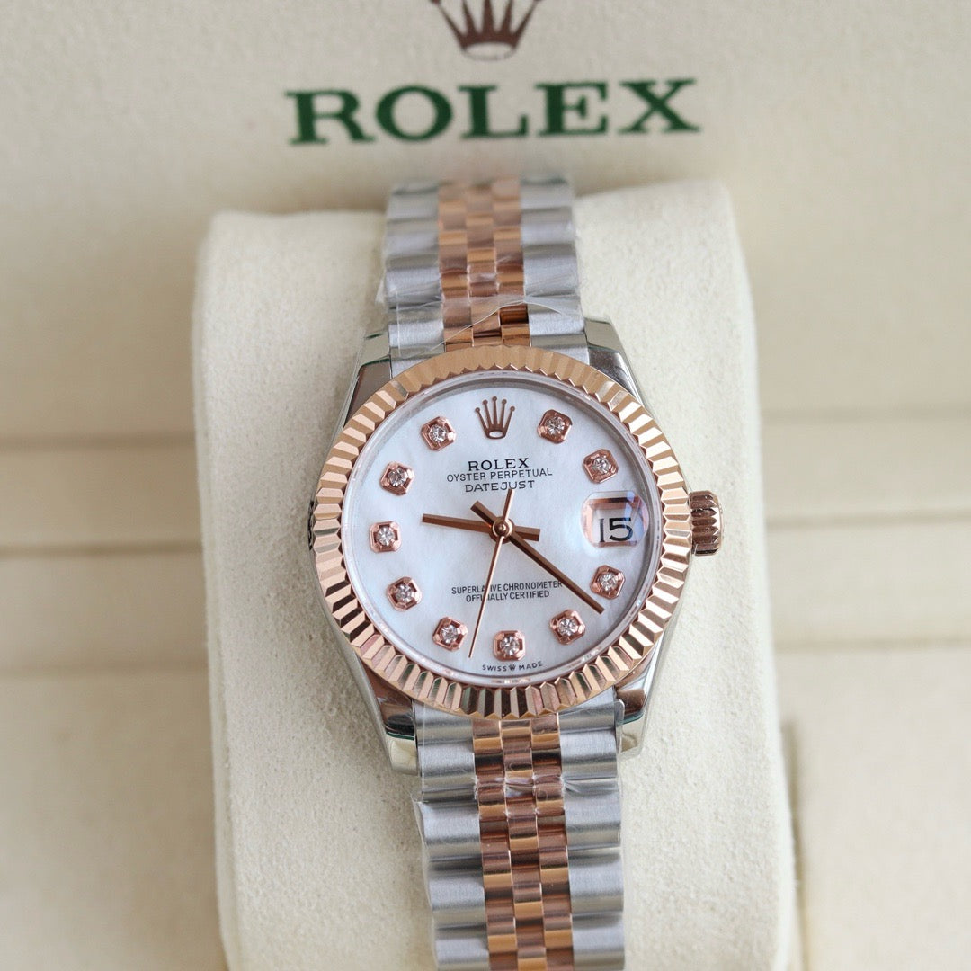 Lady-Datejust  Oyster, 31 mm, Oystersteel and Everose gold