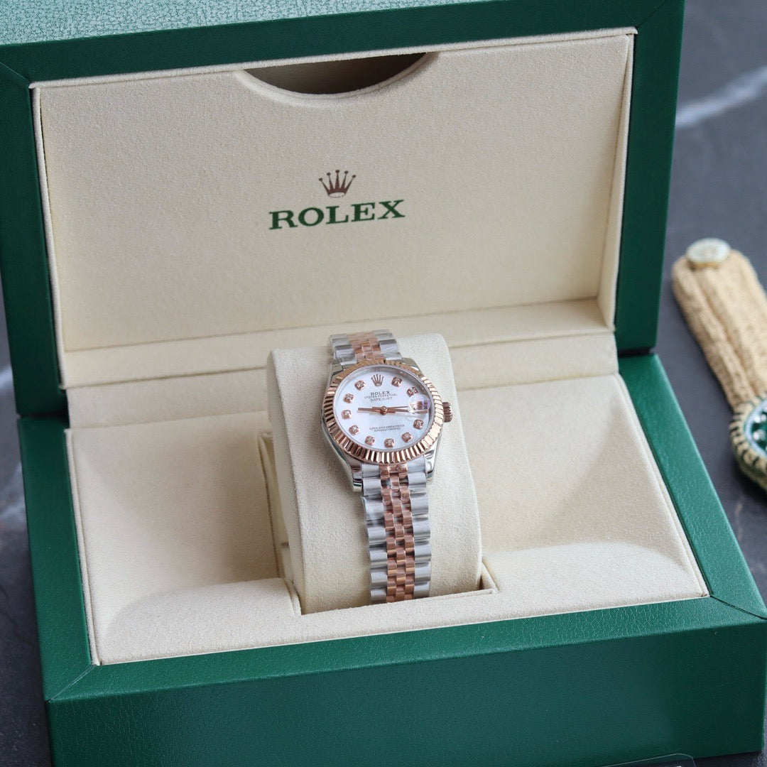 Lady-Datejust  Oyster, 31 mm, Oystersteel and Everose gold
