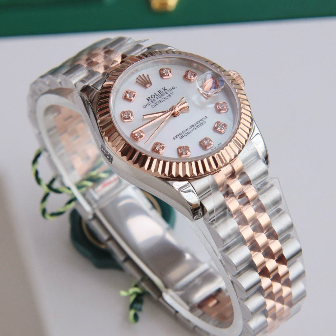Lady-Datejust  Oyster, 31 mm, Oystersteel and Everose gold