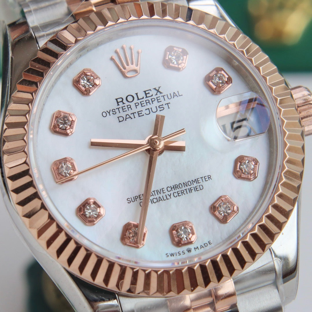 Lady-Datejust  Oyster, 31 mm, Oystersteel and Everose gold