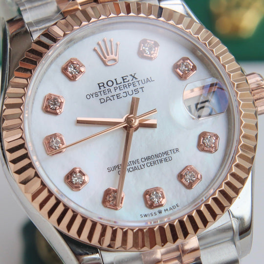 Lady-Datejust  Oyster, 31 mm, Oystersteel and Everose gold