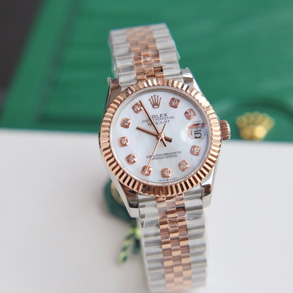 Lady-Datejust  Oyster, 31 mm, Oystersteel and Everose gold