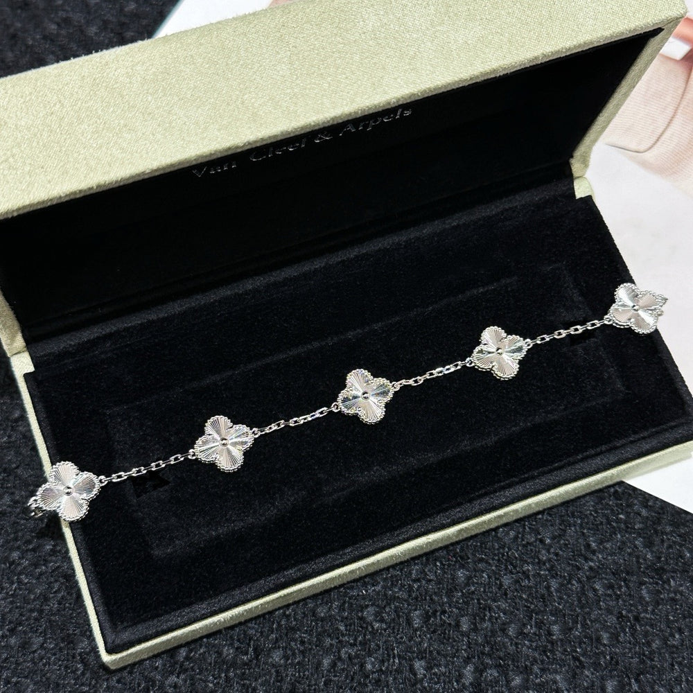 Vintage Alhambra Bracelet, 5 Motifs silver 925