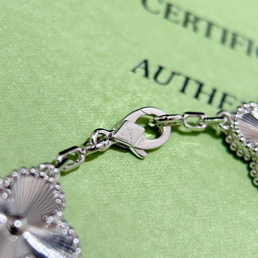 Vintage Alhambra Bracelet, 5 Motifs silver 925