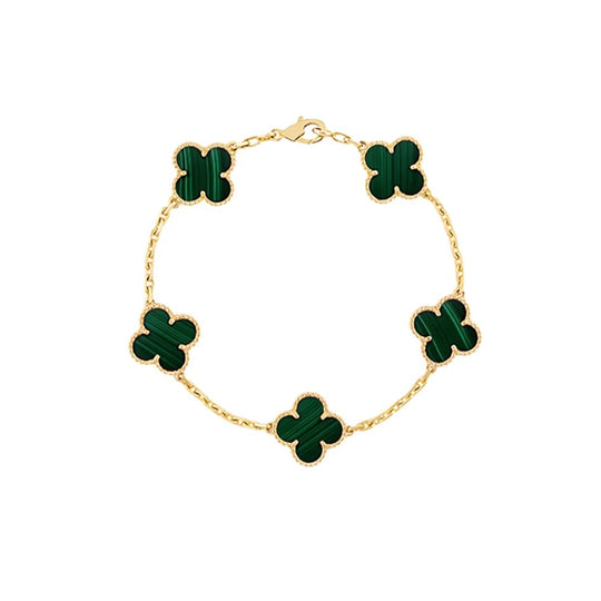 Vintage Alhambra Bracelet, 5 Motifs green