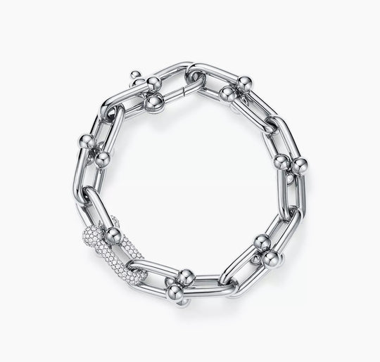 Tiffany hardwear bracelet sterling silver with zircon