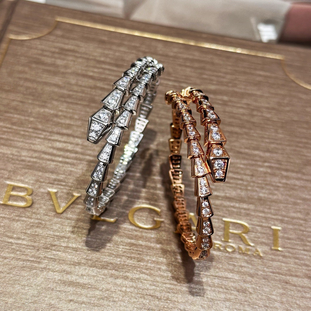 bvlgari bracelet silver full zircon