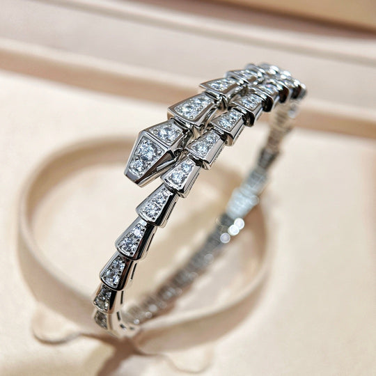 bvlgari bracelet silver full zircon