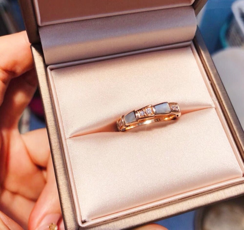 bvlagrai ring rose gold 87657