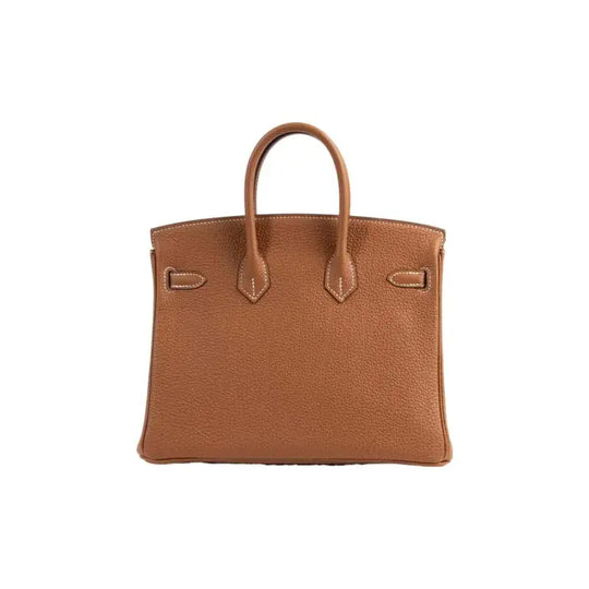 HERMES Birkin 25 brown togo leather handbag showcasing elegant design and high quality, perfect luxury bag for women.