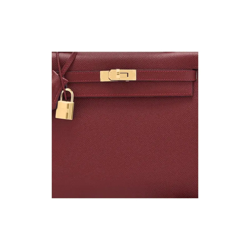 HERMES Kelly 25  red Togo leather Bag Handbag (20,25,28,32) gold hardware