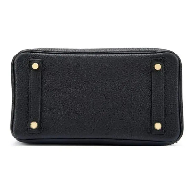 Hermes Birkin Bag black togo leather handbag base featuring gold hardware, high quality luxury bag for women.