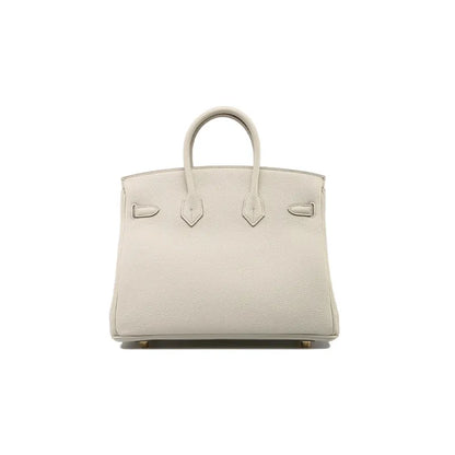 HERMES Birkin Bag Beton Glacier White togo Leather Handbag (20,25,30,35)  silver hardware