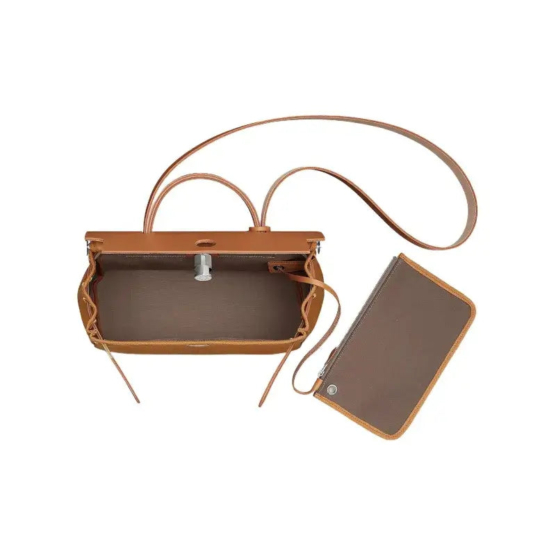 Hermès Herbag Zip 31 in Fauve and Chai, a luxury bag for women featuring durable canvas and calfskin, perfect for everyday use.