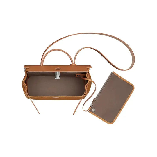 Hermès Herbag Zip 31 in Fauve and Chai, a luxury bag for women featuring durable canvas and calfskin, perfect for everyday use.