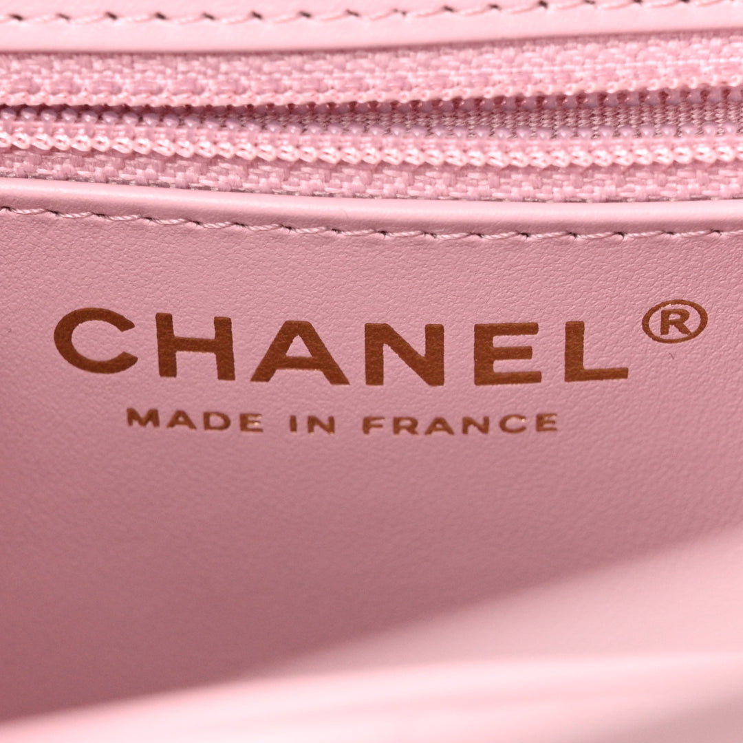 Chanel Kelly Top Handle Bag pink small