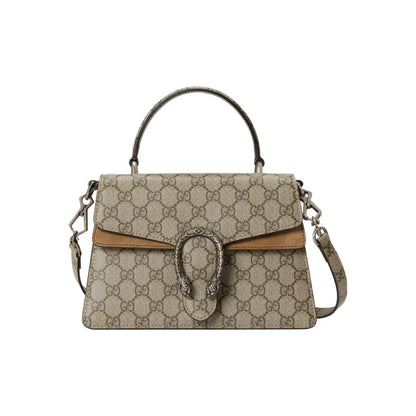 GUCCI Dionysus Canvas With Leather Shoulder Bag small with top handle