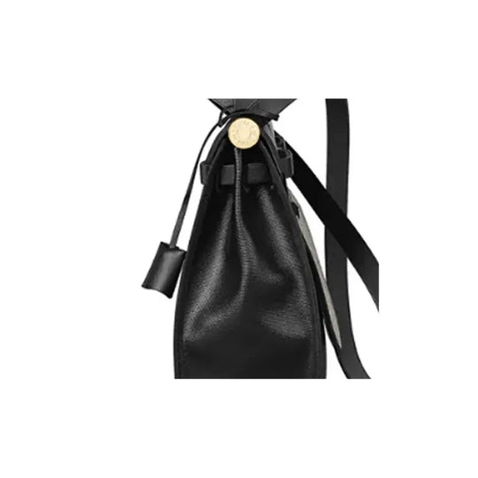 Hermes Herbag 31 black luxury bag for women featuring a unique interchangeable design and high-quality calfskin leather.