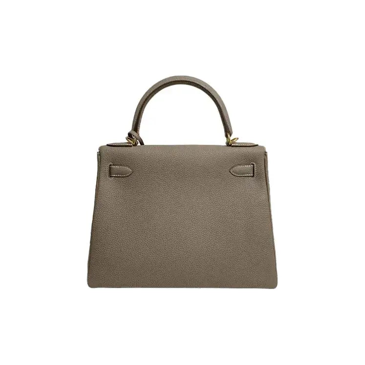HERMES Kelly 25 elephant gray Togo leather handbag, a luxury bag for women, crafted with high quality for timeless elegance.