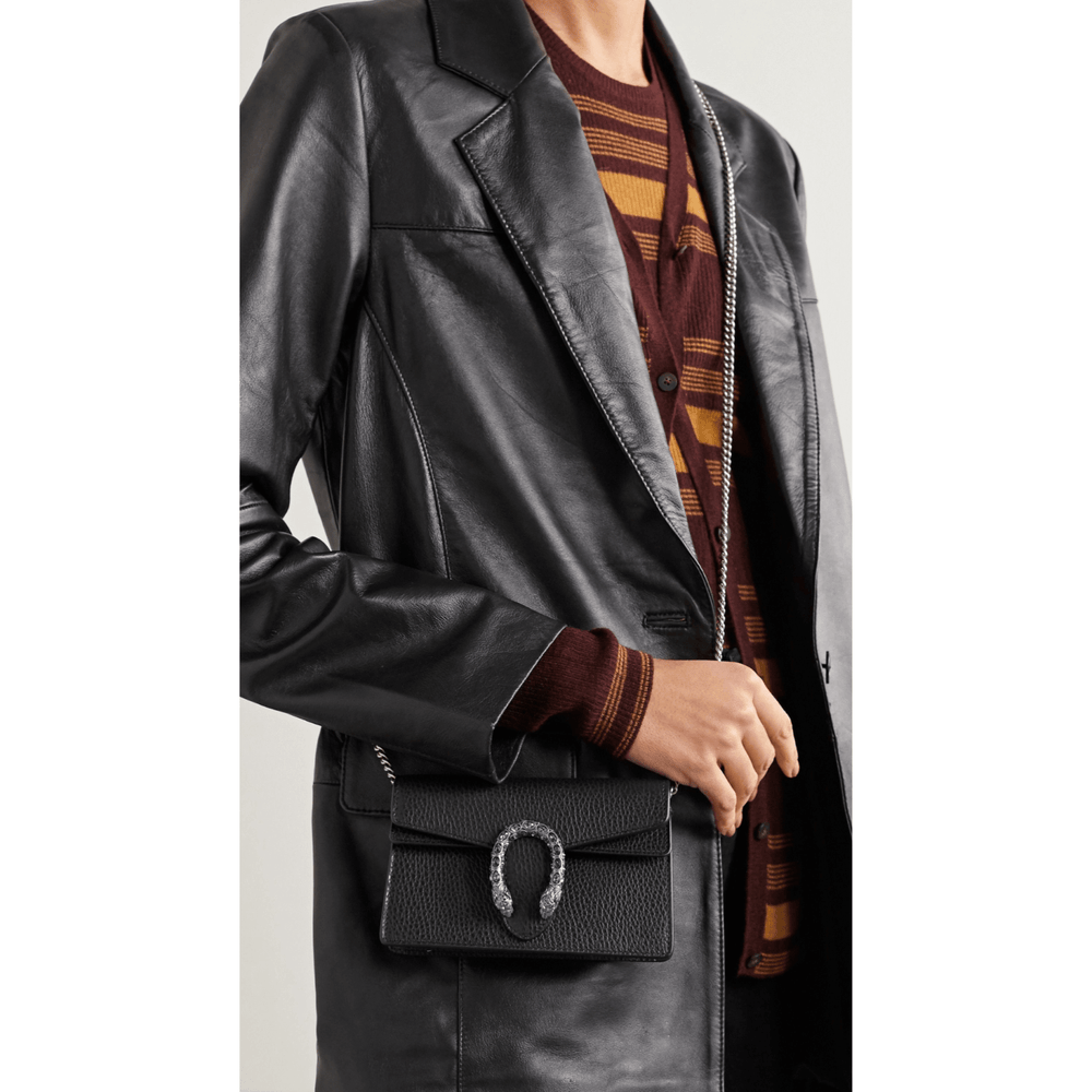 Gucci Dionysus Leather Mini Bag black