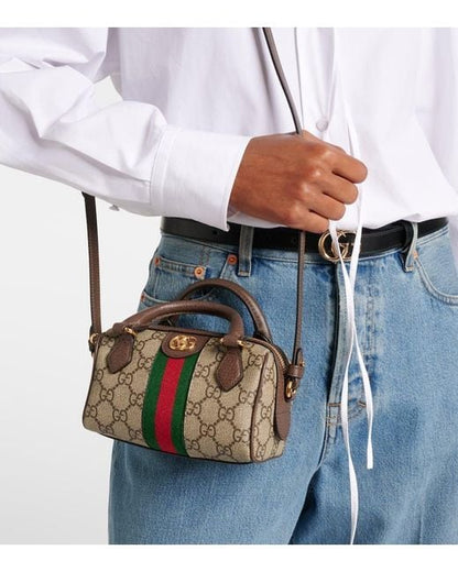 GUCCI Ophidia Canvas With Leather Bowling Bag super mini